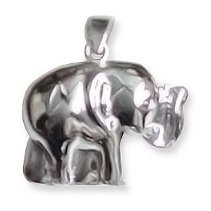SP9 Elephant Sterling Silver Pendant