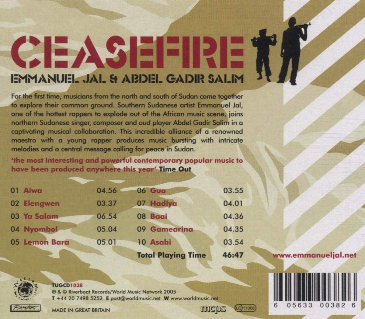 Ceasefire - Emmanuel Jal & Abdel Gadir Salim CD