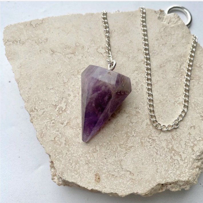 Amethyst Faceted Pendulum