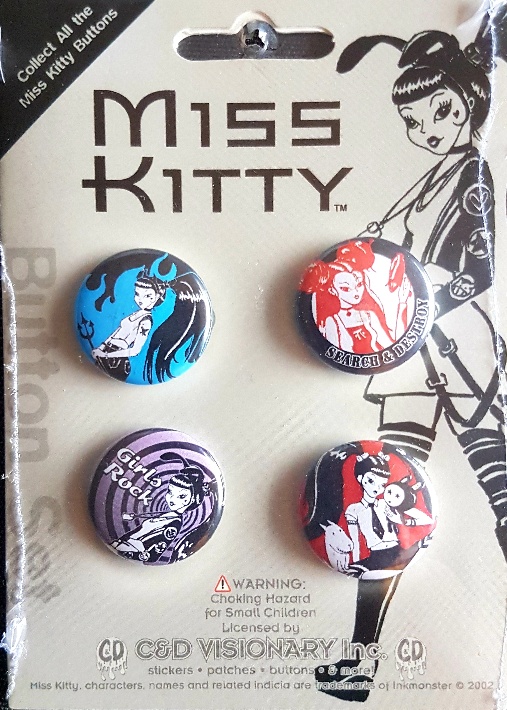 Miss Kitty set of 4 badges (style2)