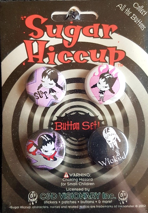 Sugar Hiccup set of 4 badges