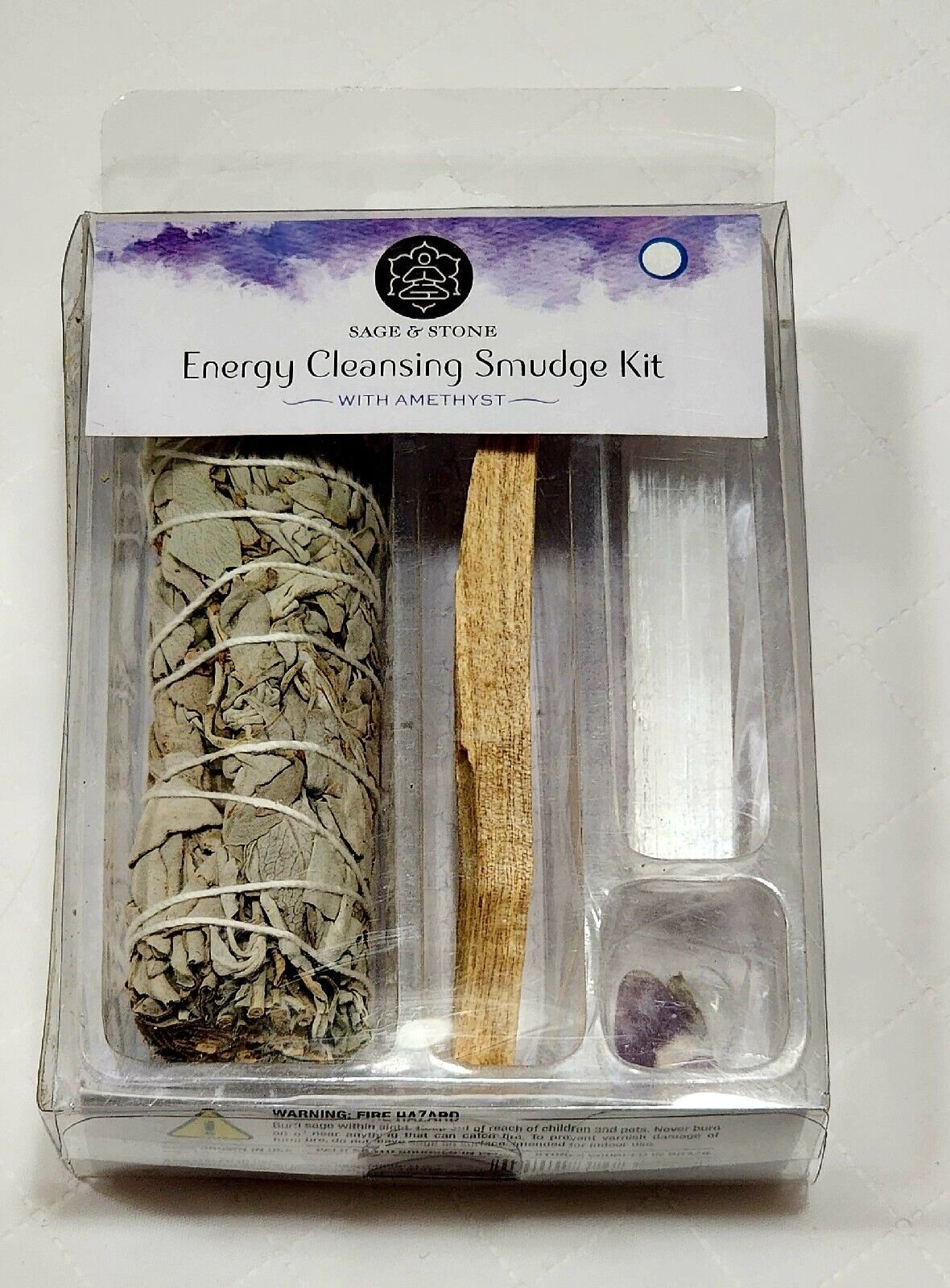 Energy Cleansing Smudge Kit- with Amethyst