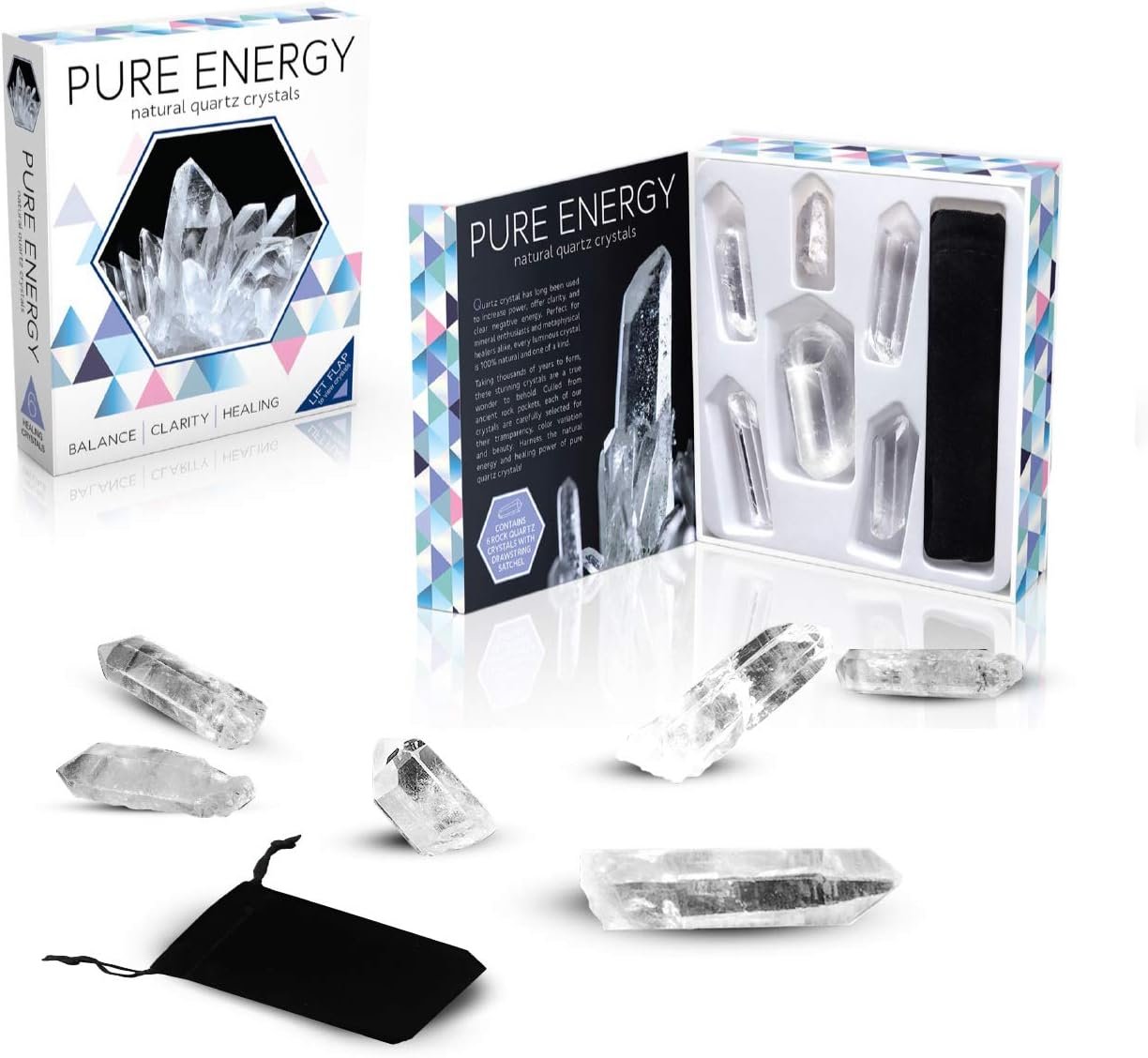 Pure Energy Natural Quartz Crystals box kit