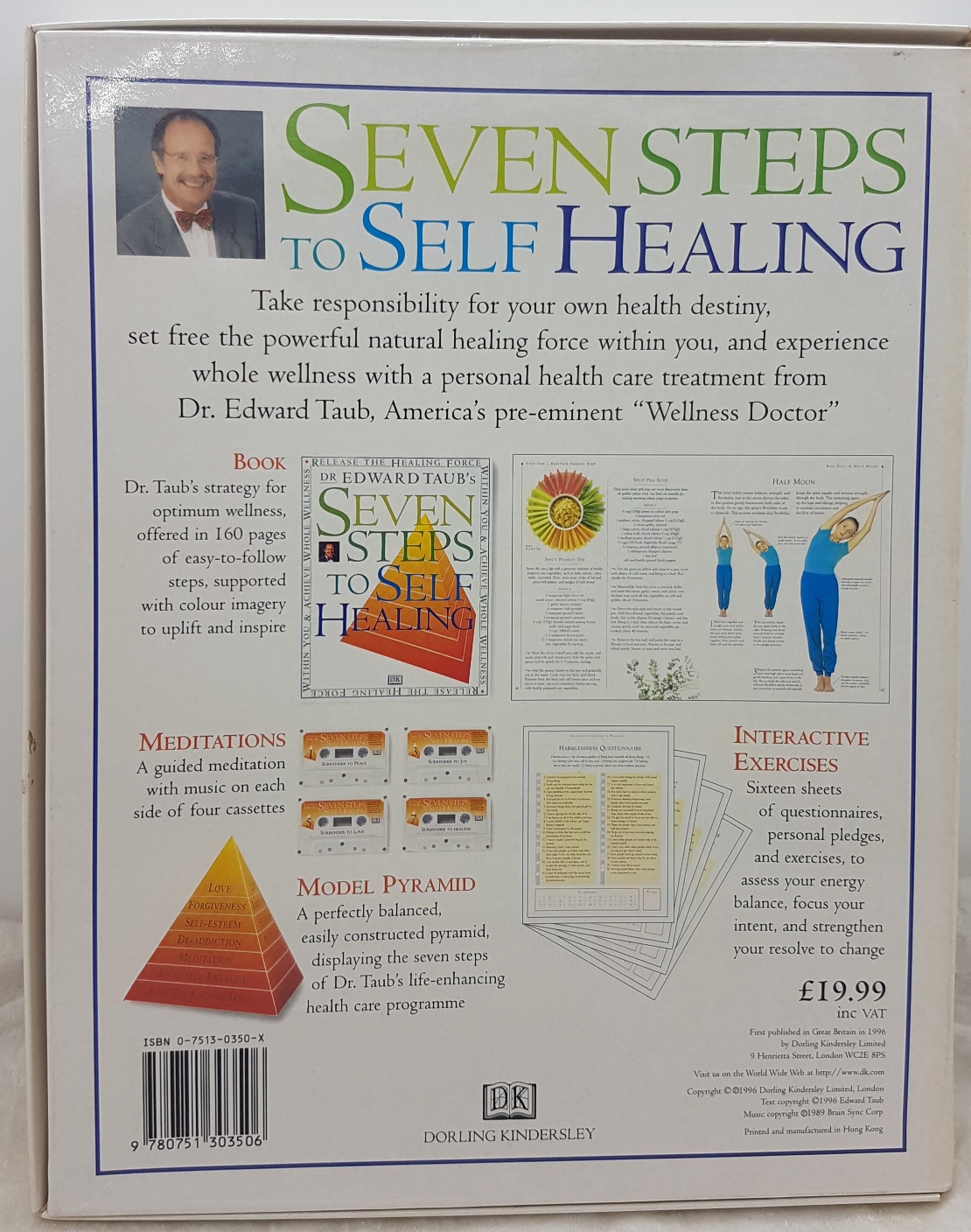 PRELOVED Seven Steps to Self healing pack - Dr Edward Taub 4- audio cassettes