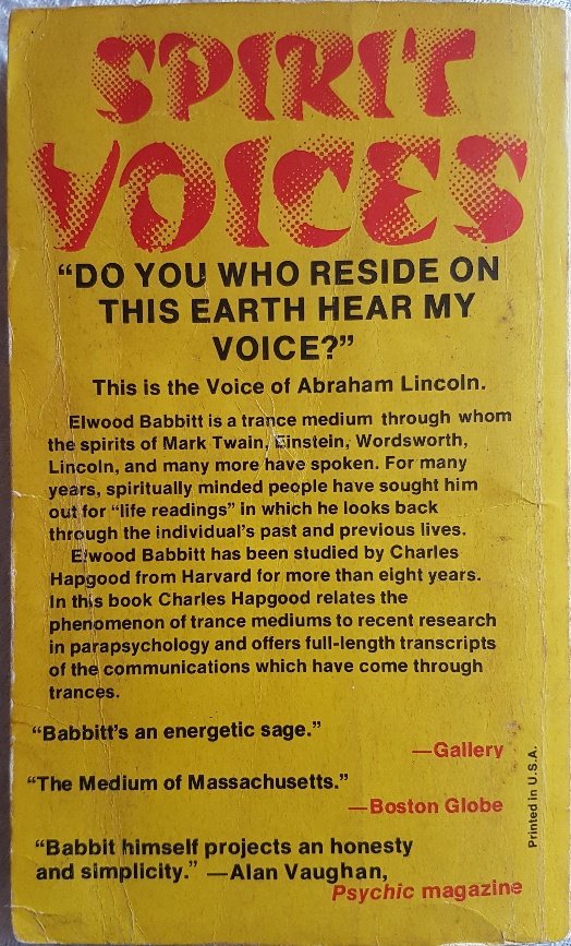PRELOVED Voices of Spirit: Elwood Babbitt - Charles H Hapgood