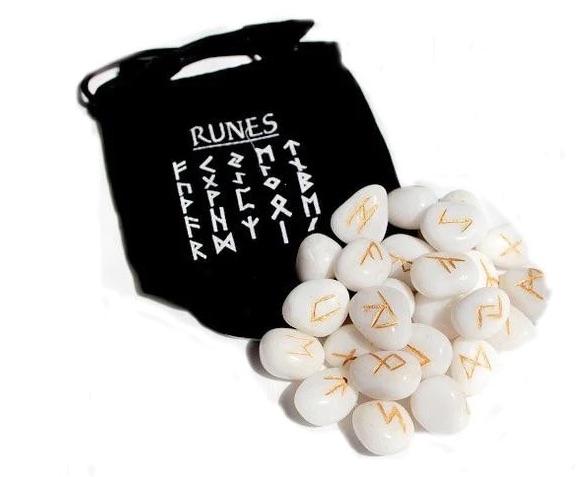 Crystal Runes- White Quartz Tumbled Stones